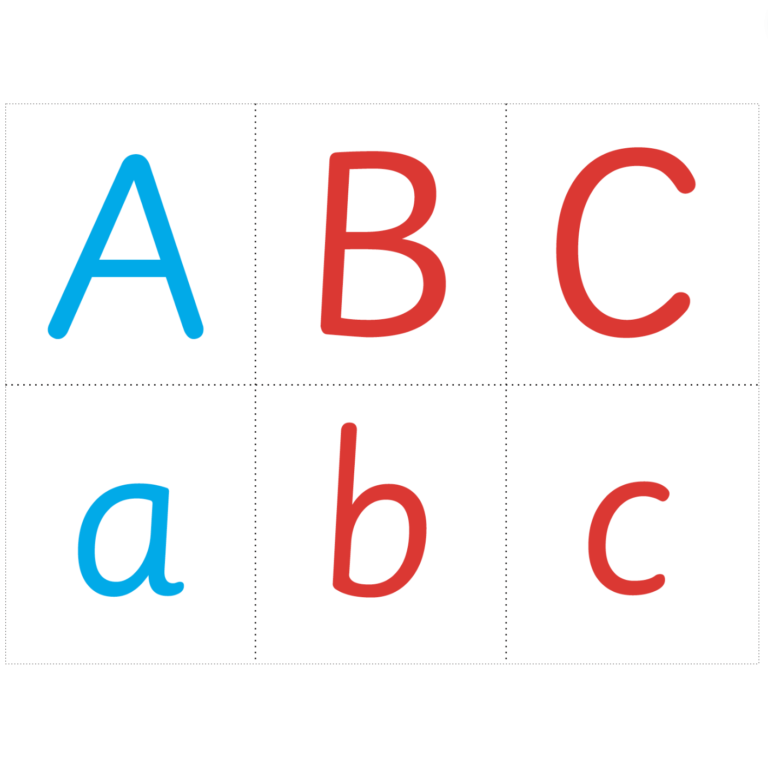 Capital Letters and Lower Case Matching Cards – Rumi Montessori